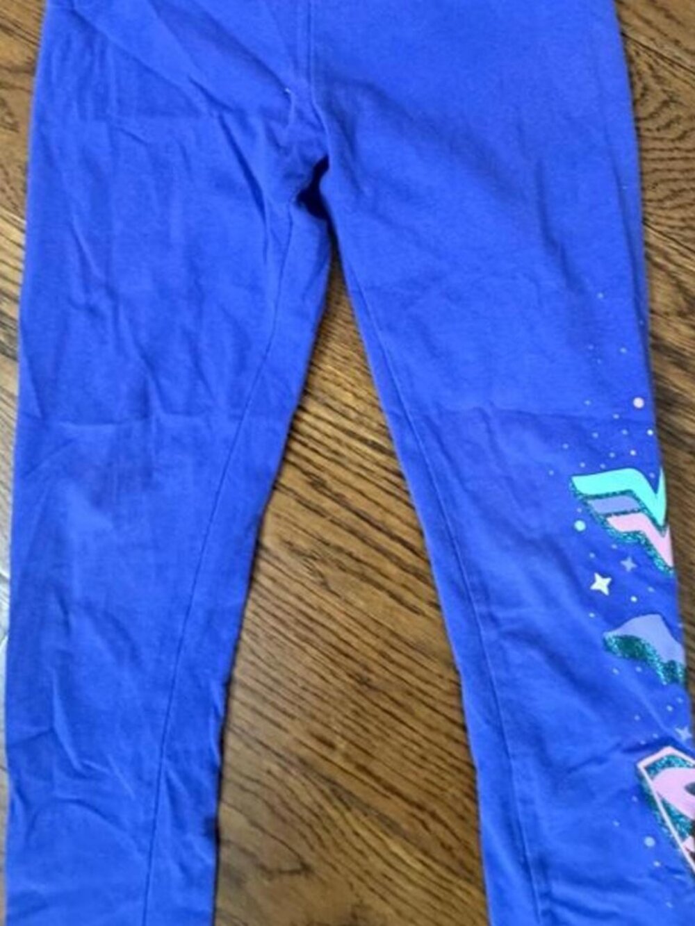 DC Super Girls blue sweatpants Size S (6/6X) #supergirl #sweatpants